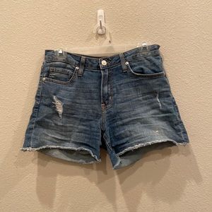 Ripped Denim Shorts